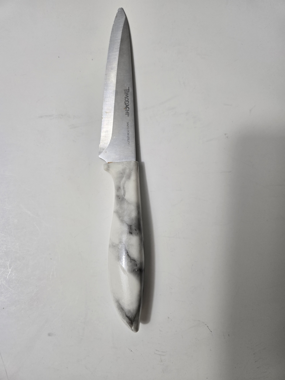 Dachi Marble-Pattern Paring Knife - White Handle